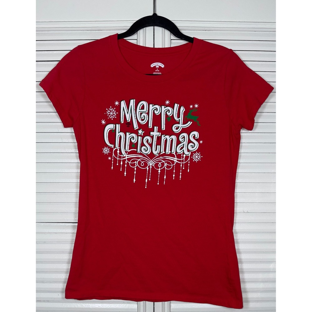 Holiday Time Cotton Merry Christmas Shirt Size M‎